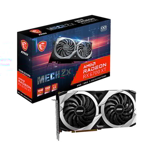 MSI RX 6700 XT Mech 2X OC 12GB Gaming Graphics Card